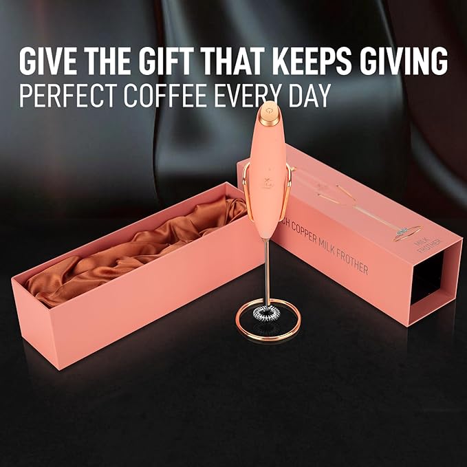 Zulay Kitchen Executive Series Luxury Gift Milk Frother with 4 Duracell Batteries – Handheld Electric Foam Maker for Coffee, Lattes & Hot Chocolate – Deluxe Finish, Ultimate Gift for Coffee Lovers - Image 4