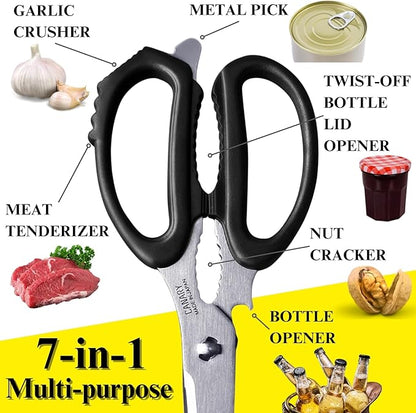 CANARY Japanese Kitchen Scissors for Food 9.5" [Long Blade] Heavy Duty Kitchen Shears, Dishwasher Safe Come Apart Blade, Japanese Stainless Steel Blade, Made in JAPAN - Image 5