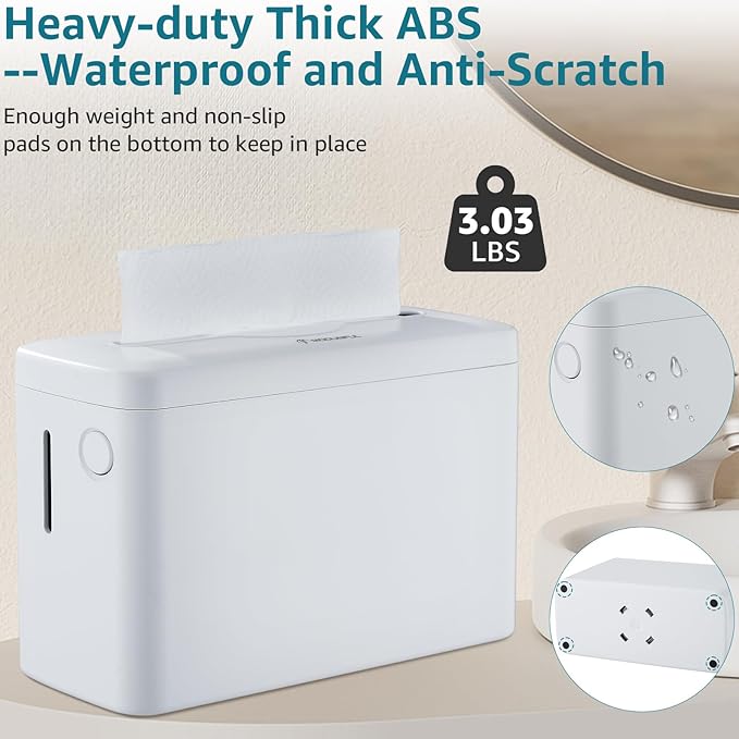C-fold Paper Towel Dispenser XXLarge - Heavy Duty丨Wide-Design Countertop Folded Paper Towel Dispenser with Lid丨300-Sheet Large Capacity for Hand Towel, White - Image 6