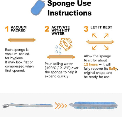Multi-Purpose Scrub Sponges Kitchen – 12 Pack Dish Sponge, Dual-Sided Non-Scratch Microfiber & Metal Scrubber, Reusable Sponges for Dishes, Pots, Glass, Sink, Stovetop & Bathroom (Blue) - Image 2