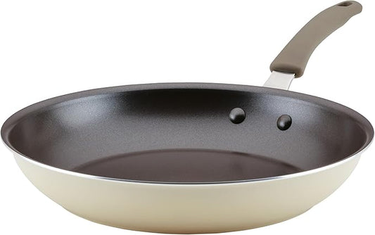 Rachael Ray Cook + Create Nonstick Frying Pan/Skillet, 12.5 Inch - Almond by RachaelRayKitchenware