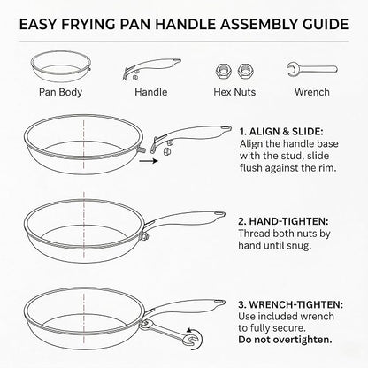 12 Inch Tri-Ply Stainless Steel Hybrid Frying Pan with Lid - Ceramic Nonstick Skillet, Induction & Oven Safe 600°F, PFAS/PFOA Free Professional Clad Cookware