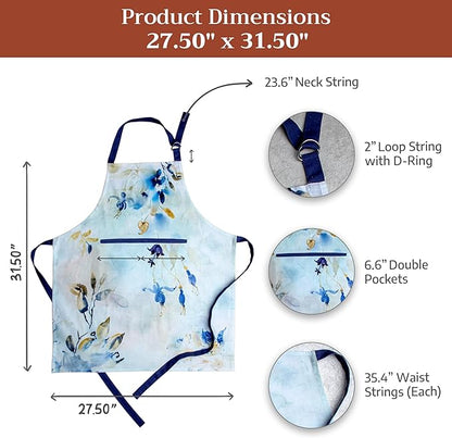 Maison d' Hermine 100% Cotton Apron for women with Pocket Kitchen Chef Apron for Men Cooking Mothers Day Gifts - Image 7