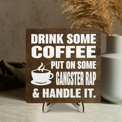 Coffee Bar Sign Plaque, Coffee Signs for Coffee Station, Vintage Coffee Sign Decor for Kitchen, Coffee Bar Accessories, Farmhouse Cafe Sign - Image 7