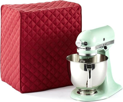 Covermates Keepsakes Stand Mixer Cover – Quilted Appliance Protector for Food Processors – Dust & Stain Resistant, Washable Slip‑On Design for Countertop Storage, Red