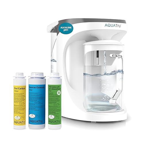 AquaTru Carafe Alkaline Countertop Water Purifier | Certified 4-Stage RO System Removes 84 Contaminants Including Forever Chemicals, Lead & Fluoride | Adds Healthy Minerals | No Plumbing by AQUATRU