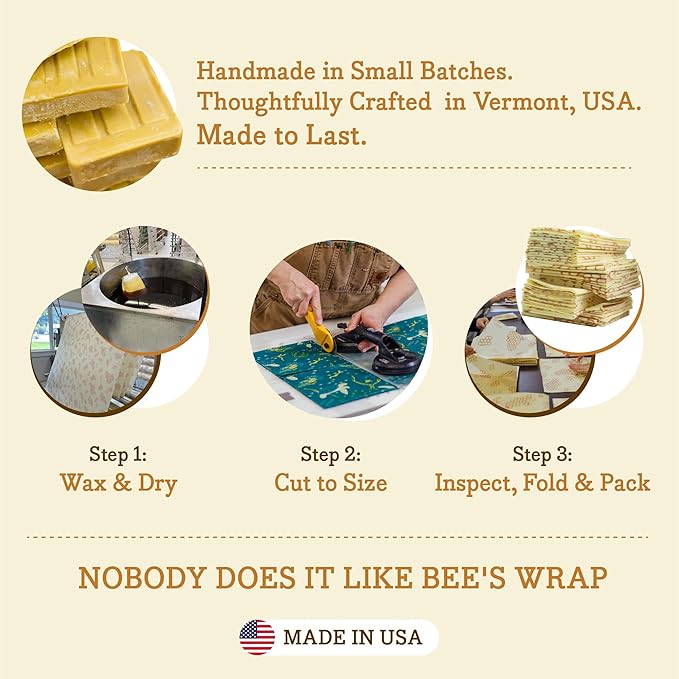 Bee's Wrap Beeswax Wraps for Food - Cut to Size 14x52" Beeswax Wrap Roll - Plastic Free Made in USA Reusable Natural Food Wrap - Herb Garden - Image 5
