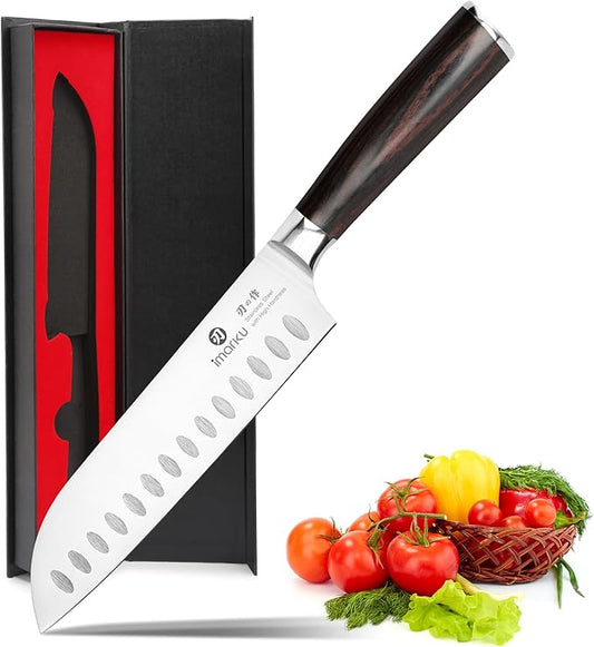 imarku Chef Knife 7 Inch Kitchen Knife Ultra Sharp Santoku Knife - High Carbon Japanese Chefs Knife, Kitchen Gadgets 2025, Apartment Essentials, Birthday Gifts for Him Her, Best Gifts for Women Men by imarku