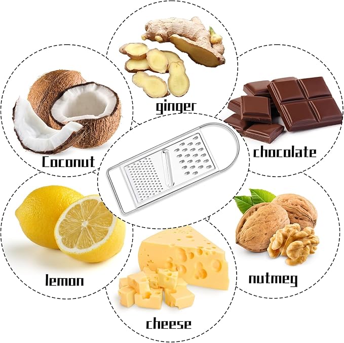 Graters for Kitchen,Cheese Grater Handheld Hand,Mini Cheese Grater Stainless Steel, Perfect for Potato, Vegetable, Butter - Image 4