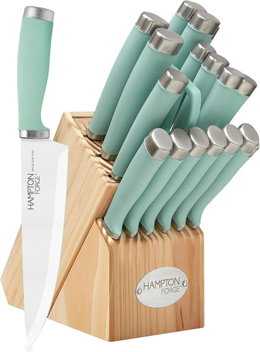 Hampton Forge EpicurePistachio–17Piece BlockSet, 17-Piece, Pistachio by HamptonForge