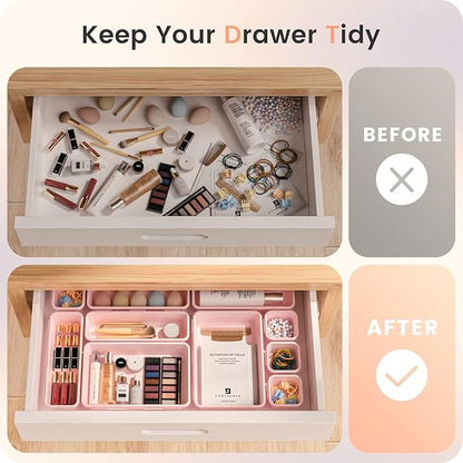 A-LuGei【【5 Size】 Tool Box Organizer Tray Divider Set, 【Pink】 Desk Drawer Organizer, Garage Organization and Storage Toolbox Accessories Rolling Tool Chest Cart Cabinet WorkBench Small Part - Image 4