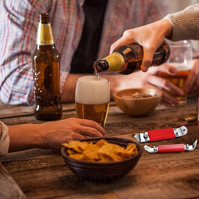 3 Pieces Magnetic Bottle Openers Can Opener Classic Beer Opener Stainless Steel Small Bottle Opener Can Tapper with Magnet for Camping and Traveling HANCELANT - Image 6