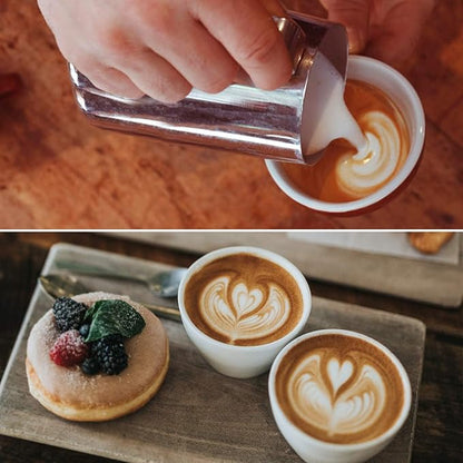 SIKEMAY Milk Frothing Pitcher Cup, 32oz/900ML Milk Frother Cup Stainless Steel Steaming Pitcher Milk Jug Coffee Latte Art Cappuccino Espresso Machine Accessories for Barista Steam Pitchers Tools