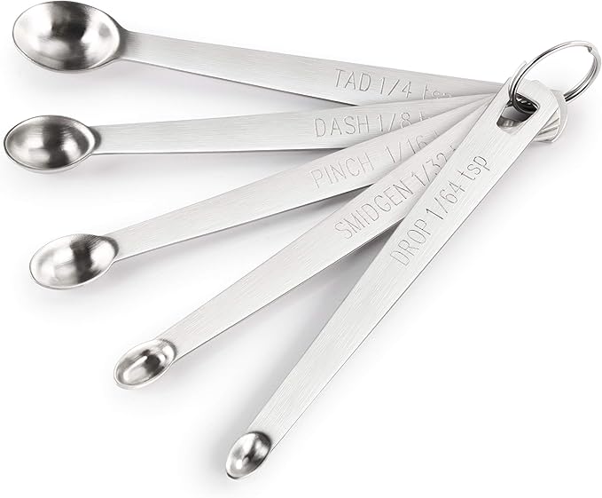 New Star Foodservice 42924 Stainless Steel Measuring Spoons Set, Mini by NewStarFoodservice