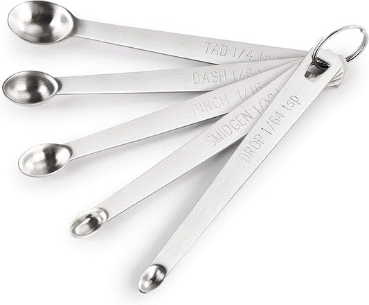 New Star Foodservice 42924 Stainless Steel Measuring Spoons Set, Mini by NewStarFoodservice