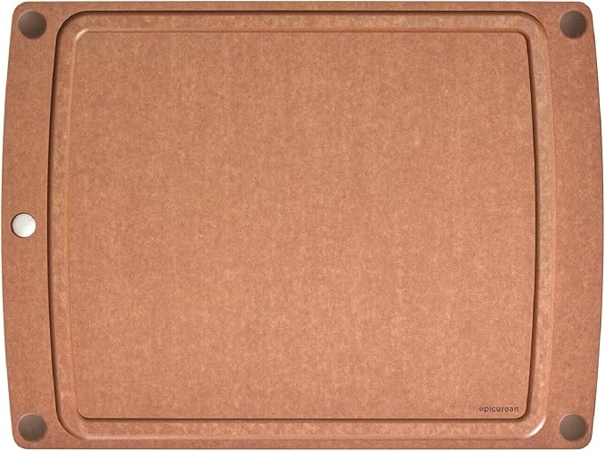 Epicurean All-In-One Cutting Board with Non-Slip Feet and Juice Groove - Non-toxic, Dishwasher Safe,Made in the USA, 19.5" x 14.5", Nutmeg by Epicurean