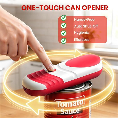 Electric Can Opener, Automatic Rechargeable Can Openers with One-Touch Smooth Edge & Magnetic Lid - Hands-Free Easy-Grip Opener for Seniors with Arthritis and Most Cans
