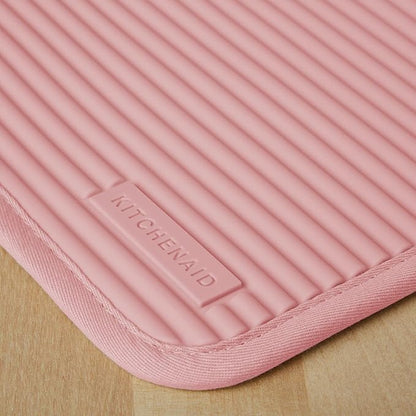 KitchenAid Ribbed Soft Silicone Pot Holder 2-Pack Set, Dried Rose, 7"x9" - Image 3
