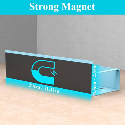 HuggieGems 4 Pack Magnetic Spice Storage Rack Organizer for Refrigerator and Oven, Blue Fridge Organizers and Storage - Image 3