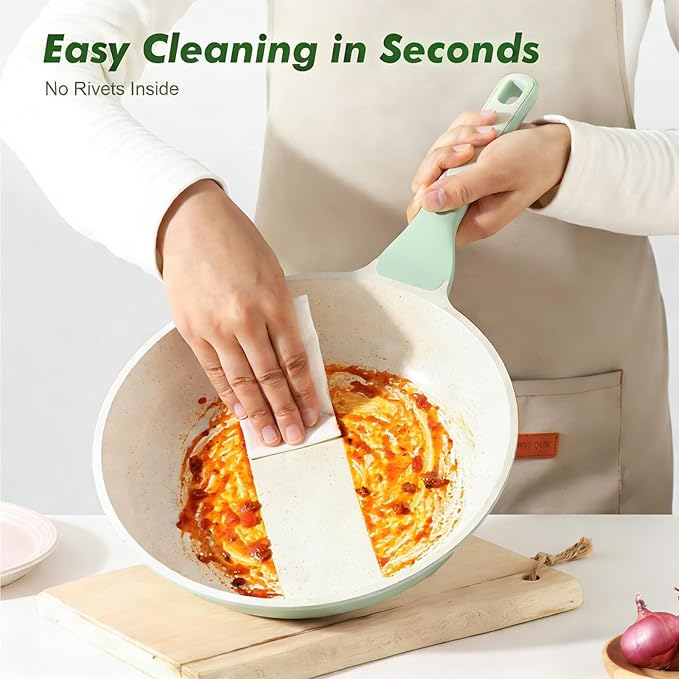 SENSARTE Nonstick Ceramic Frying Pan Skillet, 8 Inch Omelet Pan, Healthy Non Toxic Chef Pan, Induction Egg Pan with Heat Resistant Handle, Dishwasher Safe, PFAS-Free, Green - Image 4