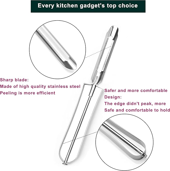 Potato Peelers for Kitchen, 2 Pcs, Just Like Mom's old steel Peeler - Image 5