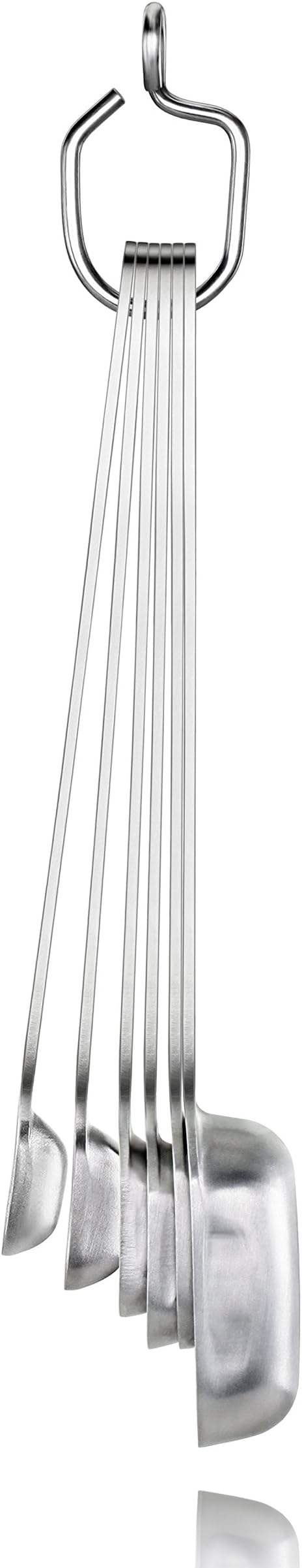 New Star Foodservice 43136 Stainless Steel 18/8 Measuring Spoons (Set of 6), Silver - Image 2