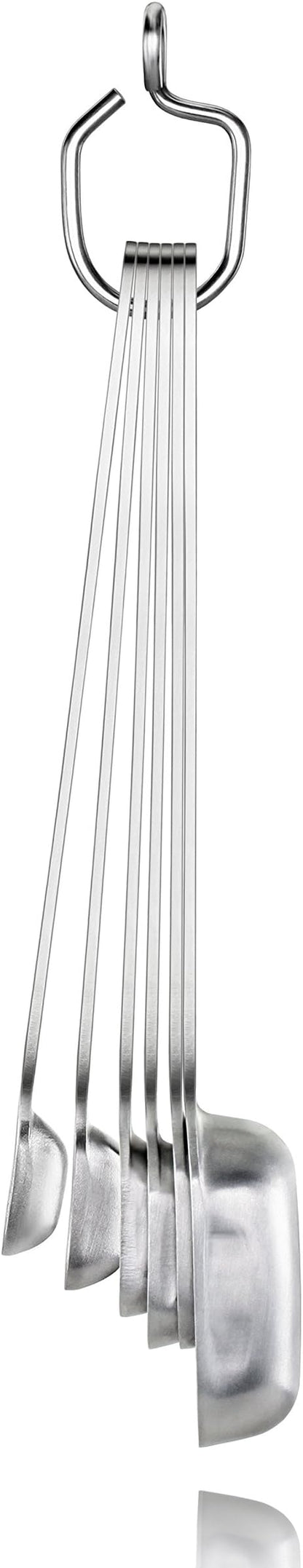New Star Foodservice 43136 Stainless Steel 18/8 Measuring Spoons (Set of 6), Silver - Image 2
