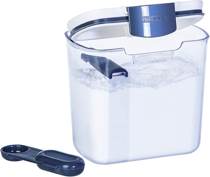 ProKeeper 1 Quart Airtight Powdered Sugar Storage Container – Grey,BPA-Free Plastic,(Pack of 12) by ProgressiveInternational