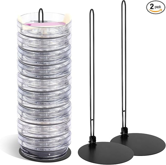 Vodolo Tumbler Lid Organizer,2 PCS Cup Lid Holder,Slim Vertical Storage for Up to 15 Lids,Cup Lid Organizer for Save Pantry, Countertop,Kitchen Cabinets Space by Vodolo