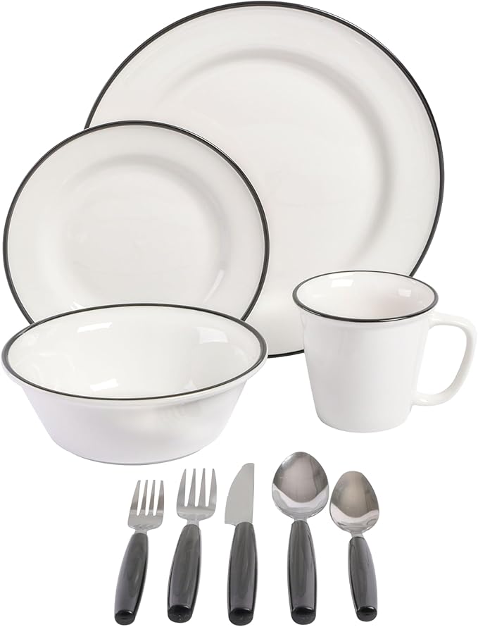 Gibson Home 95 Piece Kitchen in a Box Pots and Pans Cookware, Plates and Bowls Dinnerware, Cutlery Knife Block, Flatware Utensils, Tools & Gadgets, Storage, Glasses Set - Image 5
