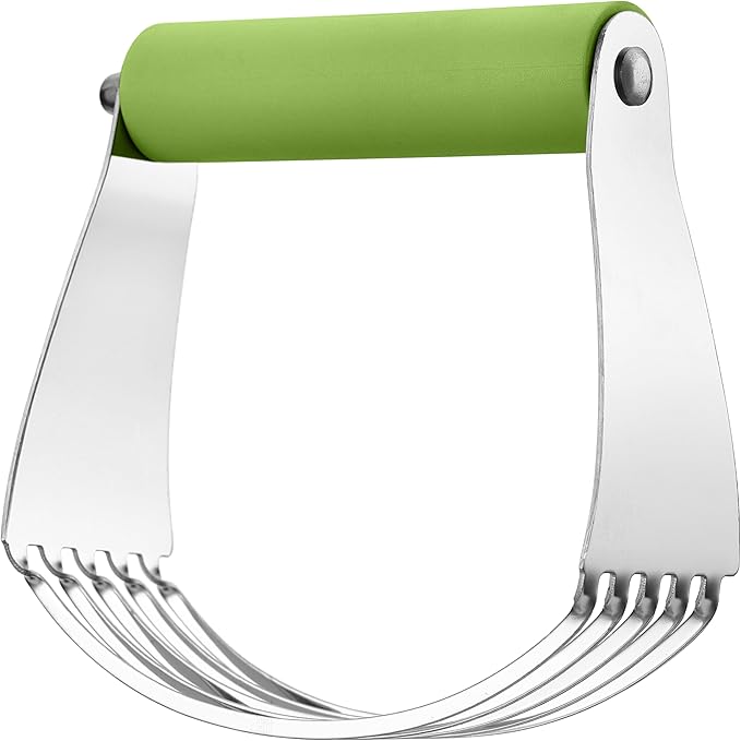 Spring Chef Large Green Dough Blender For Baking, Professional Dough Cutter Tool, Stainless Steel Puff Pastry Cutter Tool with Sharp Blades, Dishwasher Safe Pastry Blender for Easy Mixing - Image 8