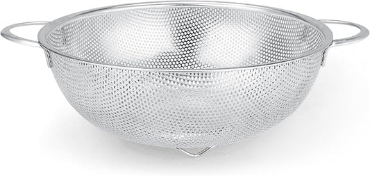 Gulex Colander Stainless Steel 3-Quart, Metal Strainer with Base, Strainer for Kitchen Food, Dishwasher Safe by Gulex