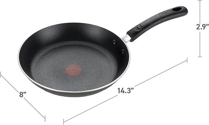 T-Fal Experience Nonstick Fry Pan 8 Inch, Induction Compatible, Oven Safe 400F, Cookware, Non Stick Frying Pan, Skillet, Cooking, Kitchen, Egg Pan, Pots and Pans, Home, Dishwasher Safe, Black - Image 7