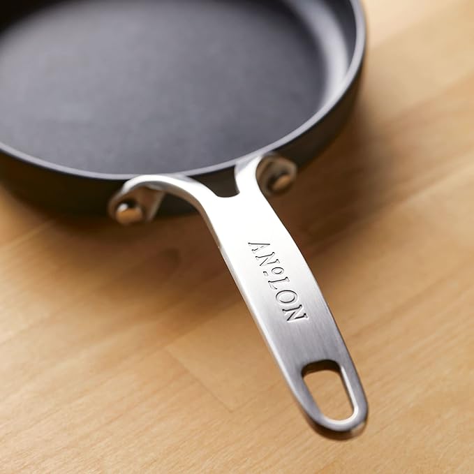 Anolon Hard Anodized Nonstick Mini Skillet/Frying/Egg Pan, Stainless Steel Handle, (6.5"), Gray - Image 8