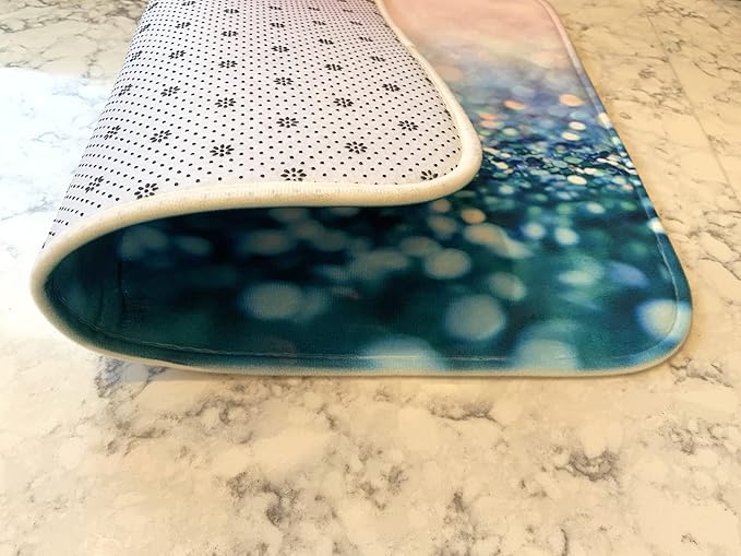Dish Drying Mat - Colorful Pickleball Letters and Paddles Sports and Hobbies