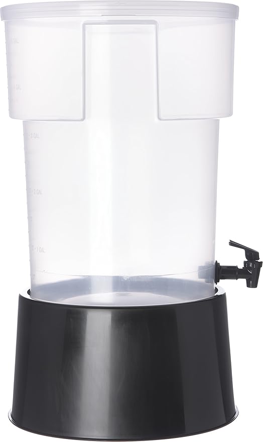Carlisle FoodService Products Round Beverage Dispenser, Durable Drink Dispenser with Spigot and Sturdy Base for Catering, Events, and Parties, Plastic, 5 Gallons, Black - Image 2