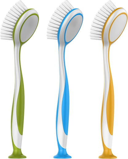 MR.SIGA Round Dish Brush, Size: Dia 5.5 x 25cm - Pack of 3 by MRSIGA