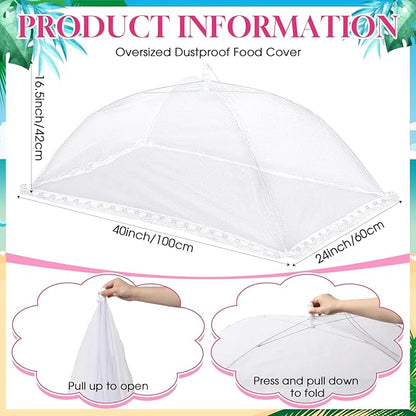 Leitee 3 Pcs Inflatable Serving Bar Kit Includes Salad Buffet Tray with Drain Plug Mesh Food Cover Food Drink Containers and Inflator for Ice Supplies Halloween Party Camping Picnic(Pink)