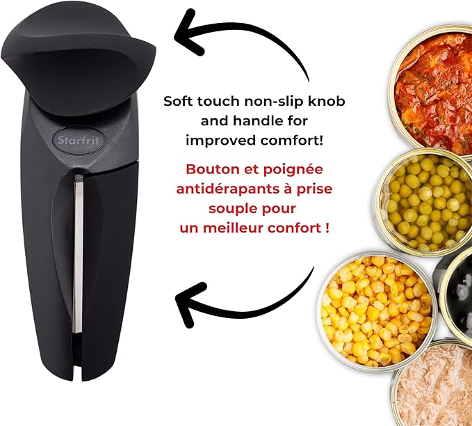 Starfrit MightiCan Can Opener - Safe - Holds Lid and Leaves No Sharp Edges on Lid - 3 year warranty - Comfort Grip - Heavy Duty Non-Slip Knob - 2025 Model - Image 7