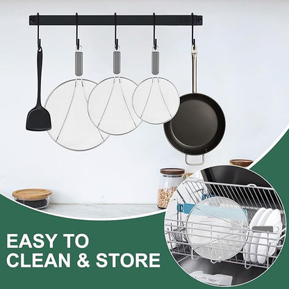 Splatter Screen for Frying Pan - 9.8" 11.4" 13" Stainless Steel Fine Mesh Grease Splatter Guard with Silicone Handle, Hot Oil Splash Guard for Cooking to Prevent Oil Splatter, Safe Cooking - Image 7