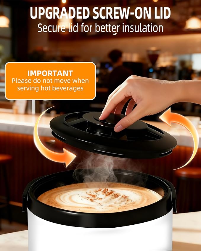 Insulated Beverage Dispenser 3 Gallon,Hot&Cold Drink Dispenser with Spigot,LCD Thermometer,Stainless Steel Triple-Layer Insulation,for Tea Coffee Milk Juice,Party Buffet(Silver, 2 Pack) - Image 7