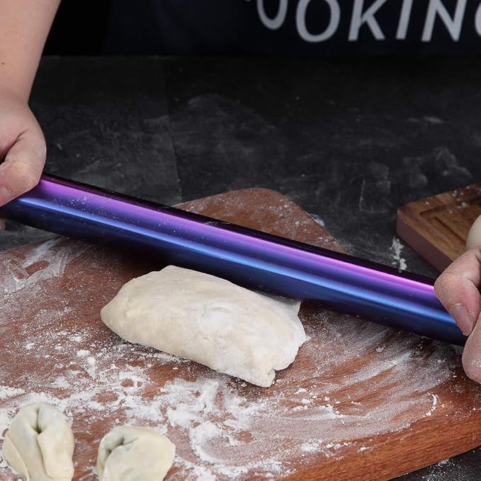 Berglander Rainbow Rolling Pin, 16.7 Inches Stainless Steel Colorful Matte Finish With Rainbow Titanium Plating Rolling Pin For Baking Pizza Dough, Pie, Cookie, Gift Ideas For Bakers. - Image 8
