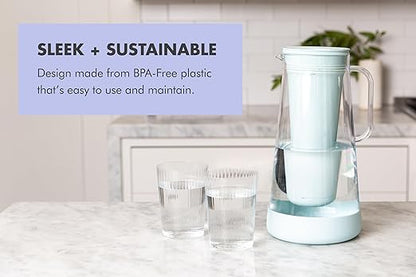 LifeStraw Home – Water Filter Pitcher, 10-Cup, Stormy Blue, BPA Free Designed for Everyday Protection Against Bacteria, parasites, microplastics, Lead, Mercury, PFAS and a Variety of Chemicals - Image 6