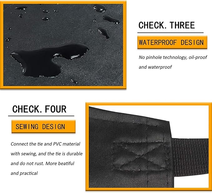 Homsolver 2 Pack Waterproof Rubber Aprons, Heavy Duty Butcher for Men, Chemical Vinyl Plastic Aprons for Dishwashing - Image 4