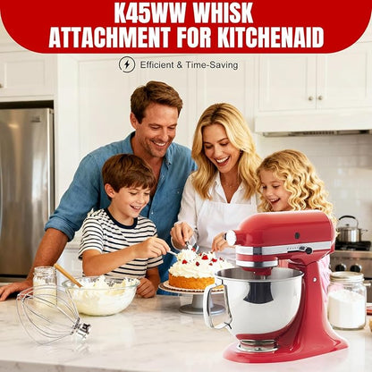 Dishwasher Safe K45WW Wire Whip for Kitchenaid Whisk Attachment 4.5QT-5QT Tilt-Head Stand Mixer,-All Stainless Steel Kitchen aid Whisk Attachment for Cream, Frostings, Cakes - Image 7