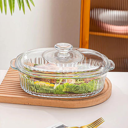 M MCIRCO 4-Piece Glass Casserole Baking Dish, Set of 2 Casseroles With Glass Lids, 1.9 Qt and 3 Qt - Image 8