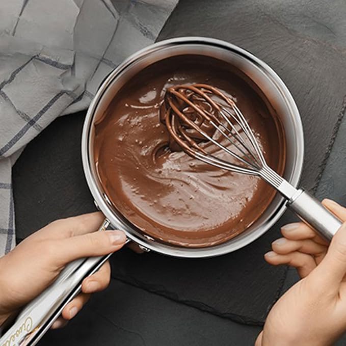 Ciwete 3 Qt Saucepan with Lid - Upgraded Package - 3 Quart 18/10 Stainless Steel Sauce Pan with Mirror Polishing and 2 Sacles, Induction Cookware, Small Pot for Cooking, Dishwasher Safe Oven Safe - Image 6
