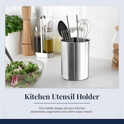 OCS Parts 6.75-Inch Kitchen Utensil Holder | Stainless Steel Dishwasher Safe Kitchen Countertop Organizer - Image 3