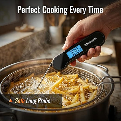 0.5 Sec Instant Read Meat Thermometer Digital with ±0.5℉ Precision, Food Thermometer for Cooking Kitchen Gadgets, Oven Grill Candy BBQ Essentials Accessories, Gifts for Him Dad Men Birthday, Black - Image 6