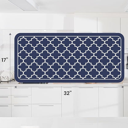 WISELIFE Dish Drying Mat Super Absorbent Drying Mat Large Dish Drying Mats for Kitchen Counter Easy Clean Dish Mat Kitchen Drying Mat18"x 32" Stylish Blue - Image 3